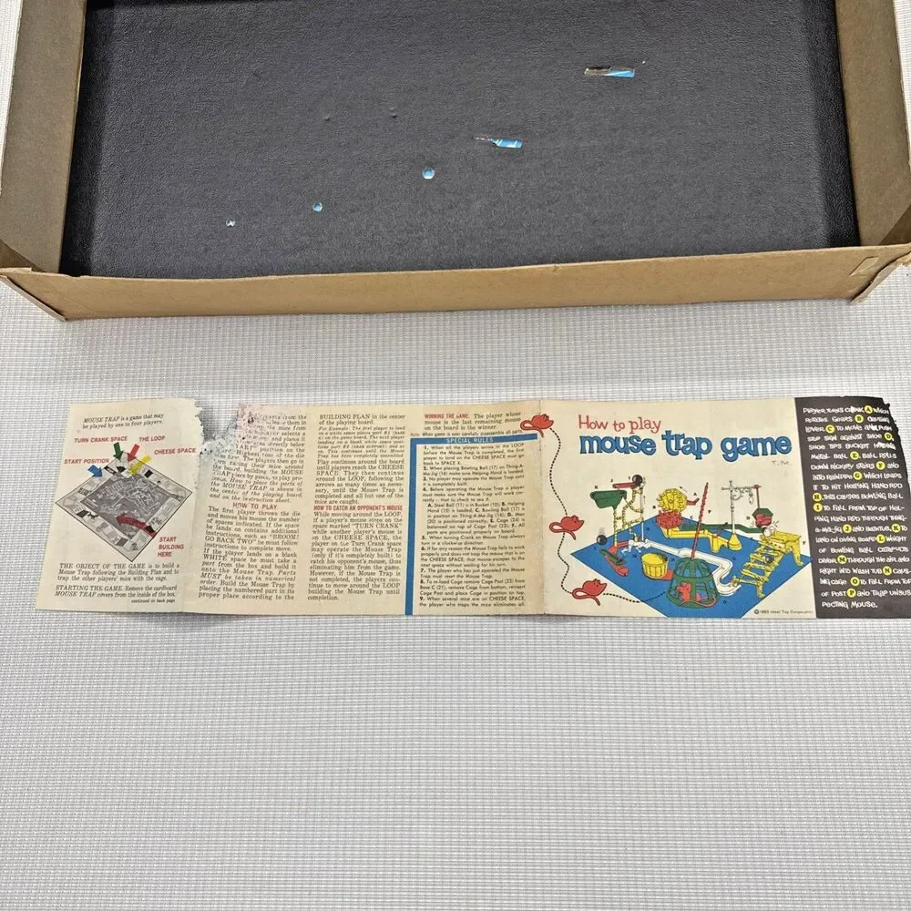 Vintage 1963 Ideal Mouse Trap Game COMPLETE Classic Retro